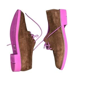 Brand: Ralph Lauren, size 10, brown, purple, flats